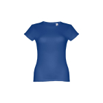 T-shirt de senhora para imprimir o logotipo cor azul real primeira vista