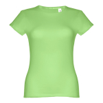 T-shirt de senhora para imprimir o logotipo cor verde-claro