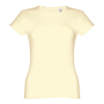T-shirt de senhora para imprimir o logotipo cor marfim