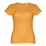 T-shirt de senhora para imprimir o logotipo cor amarelo-escuro