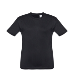 T-shirt de tamanho infantil para oferecer cor preto