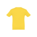 T-shirt de tamanho infantil para oferecer cor amarelo segunda vista