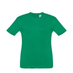 T-shirt personalizada barata para crianças, algodão 150 g/m2 THC Quito cor verde