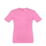 T-shirt de tamanho infantil para oferecer cor cor-de-rosa