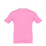 T-shirt personalizada barata para crianças, algodão 150 g/m2 THC Quito cor cor-de-rosa