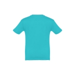 T-shirt de tamanho infantil para oferecer cor turquesa segunda vista