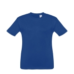 T-shirt de tamanho infantil para oferecer cor azul real