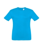 T-shirt de tamanho infantil para oferecer cor ciano