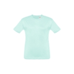 T-shirt de tamanho infantil para oferecer cor verde menta primeira vista