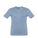 T-shirt de tamanho infantil para oferecer cor azul-claro