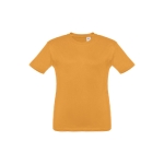 T-shirt de tamanho infantil para oferecer cor amarelo-escuro primeira vista