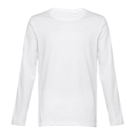 T-shirt de manga comprida para personalizar cor branco