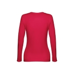 Camisola para mulher manga comprida em algodão 150 g/m2 THC Bucharest cor vermelho segunda vista