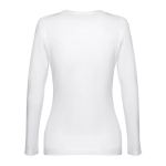 Camisola para mulher manga comprida em algodão 150 g/m2 THC Bucharest cor branco