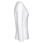 Camisola para mulher manga comprida em algodão 150 g/m2 THC Bucharest cor branco