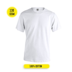 T-shirt personalizada manga curta e algodão 130 g/m2 Keya cor branco quinta vista