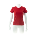 T-shirt de mulher para personalizar com logo cor vermelho segunda vista