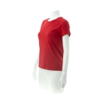 T-shirt de mulher para personalizar com logo cor vermelho terceira vista