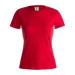 T-shirt de mulher para personalizar com logo cor vermelho