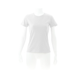 T-shirt de mulher para personalizar com logo cor branco segunda vista