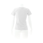 T-shirt de mulher para personalizar com logo cor branco quarta vista