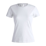T-shirt de mulher para personalizar com logo cor branco