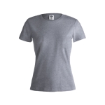 T-shirt de mulher para personalizar com logo cor cinzento primeira vista