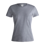 T-shirt de mulher para personalizar com logo cor cinzento primeira vista