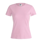 T-shirt de mulher para personalizar com logo cor cor-de-rosa