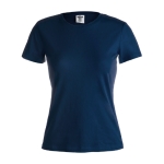 T-shirt de mulher para personalizar com logo cor azul-marinho