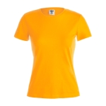 T-shirt de mulher para personalizar com logo cor dourado