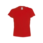 T-shirt económica para crianças em algodão 135 g/m2 cor vermelho primeira vista