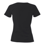 T-shirt de mulher personalizável para brindes cor preto