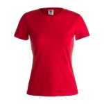 T-shirt de mulher personalizável para brindes cor vermelho