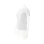 T-shirt de mulher personalizável para brindes cor branco terceira vista