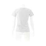 T-shirt de mulher personalizável para brindes cor branco quarta vista