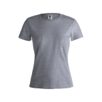 T-shirt de mulher personalizável para brindes cor cinzento primeira vista