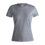 T-shirt de mulher personalizável para brindes cor cinzento primeira vista