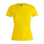 T-shirt de mulher personalizável para brindes cor amarelo