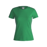 T-shirt de mulher personalizável para brindes cor verde primeira vista