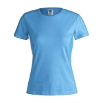 T-shirt de mulher personalizável para brindes cor azul-claro