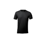 T-shirts desportivas em poliester para sublimar 135 g/m2 MKT Layom cor preto primeira vista
