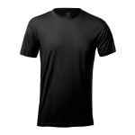 T-shirts desportivas em poliester para sublimar 135 g/m2 MKT Layom cor preto