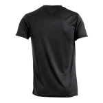 T-shirts desportivas em poliester para sublimar 135 g/m2 MKT Layom cor preto
