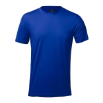 T-shirts desportivas em poliester para sublimar 135 g/m2 MKT Layom cor azul primeira vista