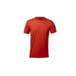 T-shirts desportivas em poliester para sublimar 135 g/m2 MKT Layom cor vermelho primeira vista