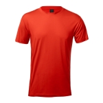 T-shirts desportivas em poliester para sublimar 135 g/m2 MKT Layom cor vermelho