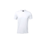 T-shirts desportivas em poliester para sublimar 135 g/m2 MKT Layom cor branco primeira vista