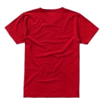 T-shirts em material orgânico com logotipo cor vermelho
