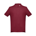 Polo corporativo de algodão em diversas cores 195 g/m2 THC Adam cor bordeaux primeira vista